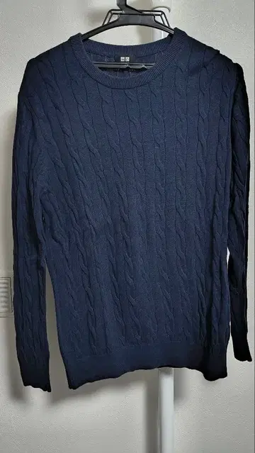 코튼 캐시미어 케이블 크루넥 스웨터 [ L ]