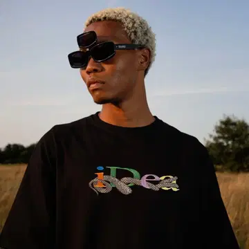 ideaswam OUROBOROS LOGO TEE Black 자수 로고