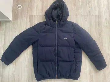 라코스테 네이비 후드 부착 다운 자켓 L