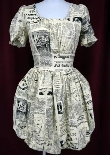 페이데페 신문지 원피스