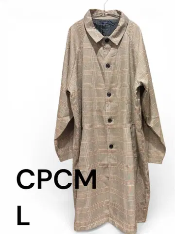 체크 무늬 스텐카라 코트 CPCM L 사이즈
