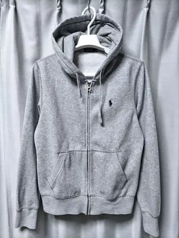 폴로 랄프로렌 속기모 집업 후드티 그레이 원포인트 포니