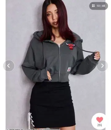 NBA STONE 맨투맨 숏 후드티