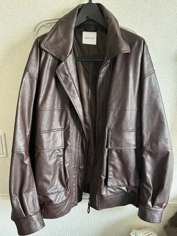 FREAK'S STORE 브라운 가죽 자켓