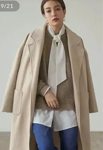 [ 미사용 새상품 ] 오버 사이즈 롱 가운 코트