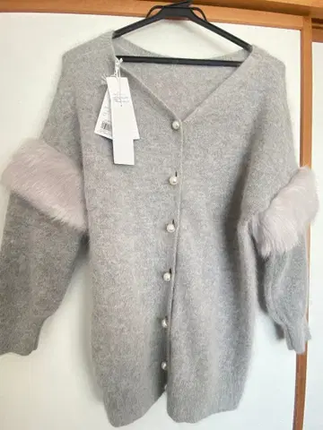 D iagram 그레이 모헤어 가디건