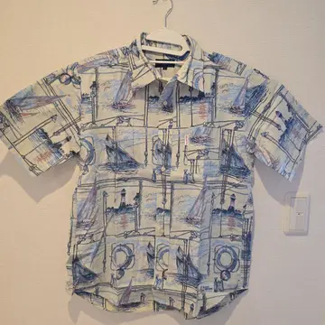 McGregor 반팔 하와이안 셔츠 세일링 보트