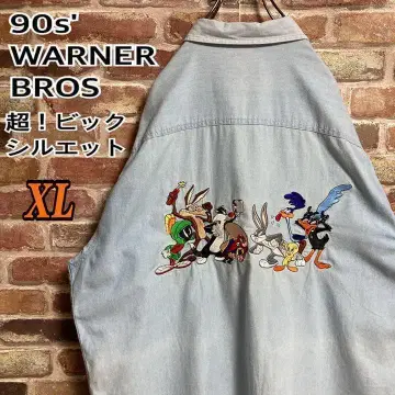 [ 초레어 ] 워너 브라더스 긴팔 셔츠 빅 실루엣 루니 블루 XL