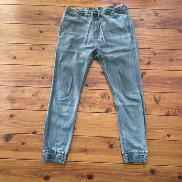 그레이 조거 팬츠 허리밴딩