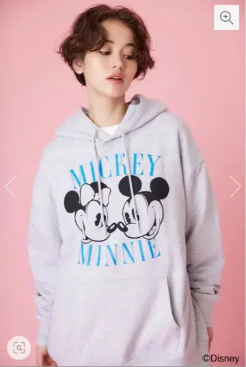 미키 미니 그레이 후드티