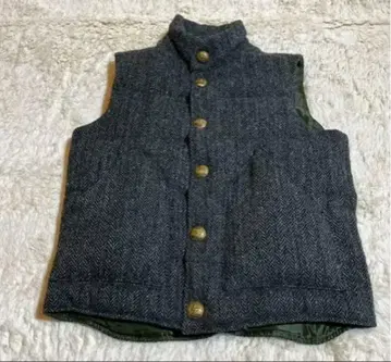 Harris Tweed 헤링본 다운 베스트