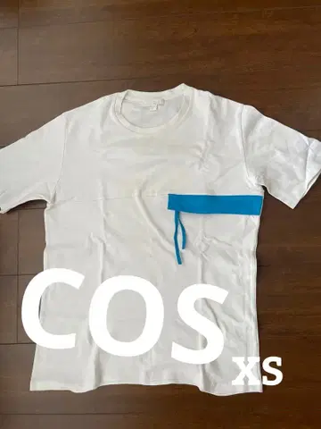 COS 코스 화이트 T셔츠 XS 파랑 새상품급