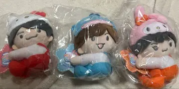 3개 세트 나니와단시 산리오 클립 마스코트 니시하타 오니시 후지와라