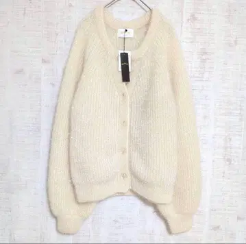 [ 미사용 새상품 ] omekashi 라메 가디건