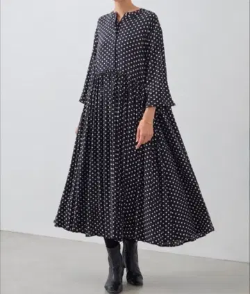 (미사용) BEARDSLEY/비어즐리 도트 개더 원피스 사이즈 1