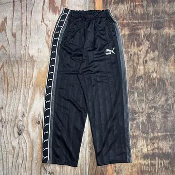 90s PUMA 트랙 팬츠 저지 밑단 지퍼 블랙 VINTAGE