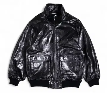 AURALEE 램 레더 집 블루종 가죽