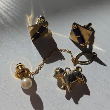 골드 커프스 단추, 넥타이핀