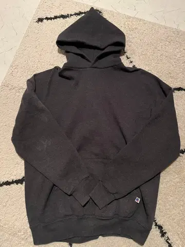 90s 러셀 애슬레틱 무지 풀오버 후드티 다크 그레이 XL