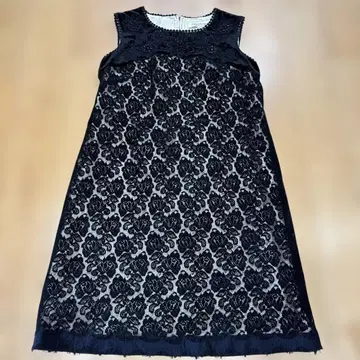 슈퍼 뷰티 레이스 절개 원피스 42 블랙 Super Beauty