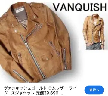 VANQUISH 램 가죽 라이더 자켓 사이즈 S