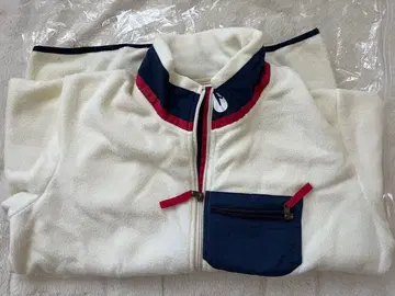 UVERworld 화이트 플리스 자켓 네이비 레드 악센트