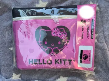 아베일 헬로키티 핑크 블랙 레오파드 무늬 플랩 수납 박스