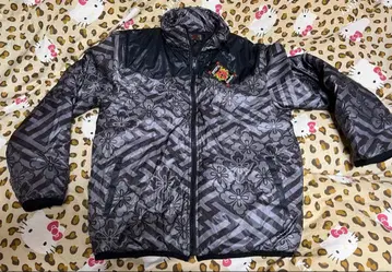 일본풍 꽃 무늬 블랙 그레이 자켓 사이즈 XL 미사용 새상품