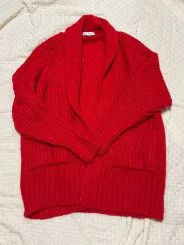 새상품급 ZARA 니트 가디건 빨간색 S 사이즈