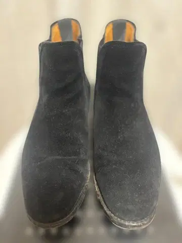 블랙 스웨이드 사이드 고어 부츠