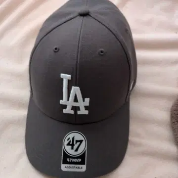 LA 로고 야구 모자 그레이