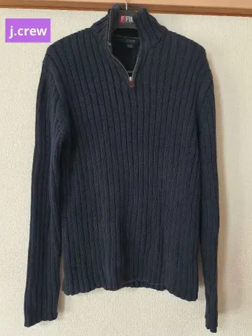 [ j.crew 제이크루 지퍼넥 ] 네이비 네이비 컬러 코튼 스웨터