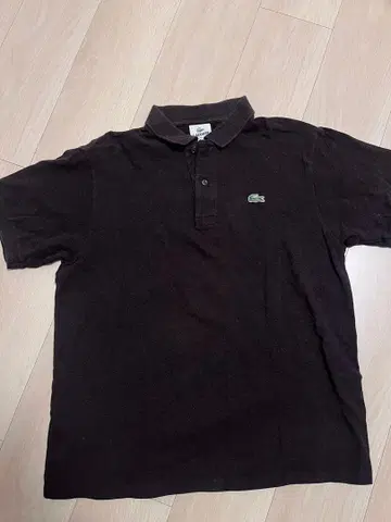 LACOSTE 다크 브라운 피케 셔츠 L