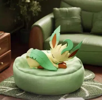 중국 한정 포켓몬 부스터즈 낮잠 시리즈 리프아 피규어