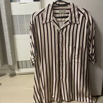 ISAMU MEN Noble 스트라이프 반팔 셔츠