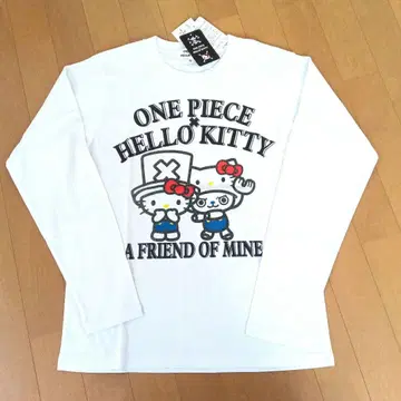 택 포함 미사용 ONE PIECE HELLO KITTY 콜라보 롱티 M
