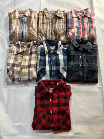 CAMCO 카무코 플란넬 셔츠 M 사이즈 7장 세트