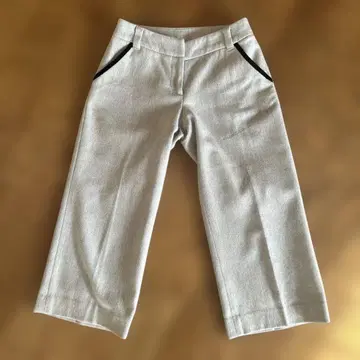 [ 신시아 롤리 ] 그레이 와이드 팬츠 사이드 포켓 리본 포함