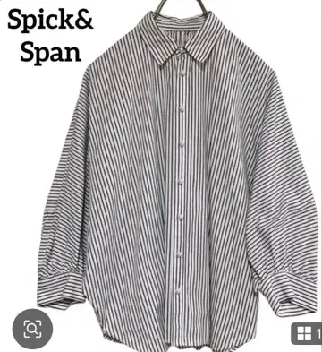 Spick&Span 펄 버튼 오버 셔츠 개더 돌먼 슬리브