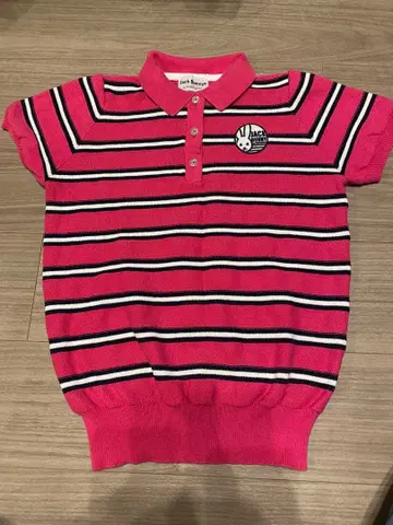 JACK BUNNY 스트라이프 피케 셔츠 핑크