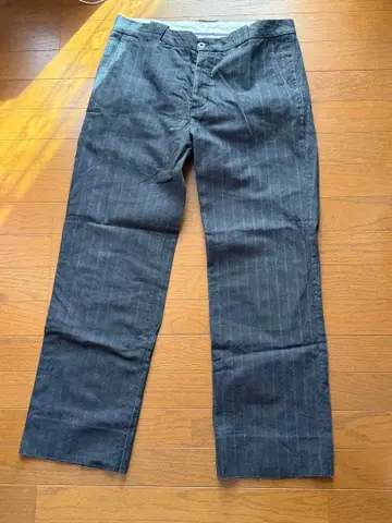 ROGAN 로건 w33 스트라이프 패턴 코튼 팬츠