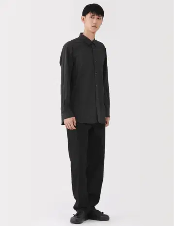 무지 라보 울 셔츠 울셔츠 울 혼방 레귤러 카라 셔츠