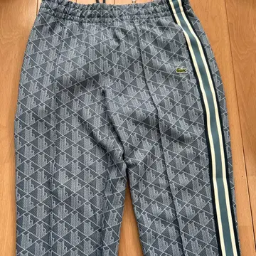 새상품 완판 라코스테 사이드 테이핑 모노그램 자카드 트랙 팬츠 올 패턴