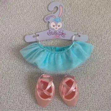 스텔라 루 봉제 인형용 스카이블루 스커트 핑크 신발 세트