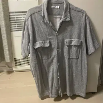 Sans limite 그레이 피케 셔츠