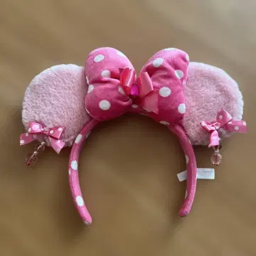 디즈니 리조트 미니 머리띠 리본 귀찌 라메