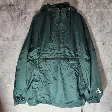 90s00s USE제 나일론 아노락 풀오버 하프 지퍼 드로 코드