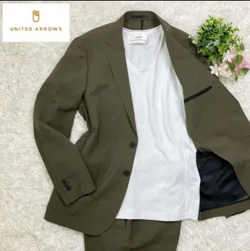 [새상품급] UNITED ARROWS 캐주얼 셋업 수트 올리브 XL