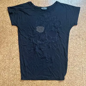 Knick Knack 스컬 프린트 T셔츠 블랙