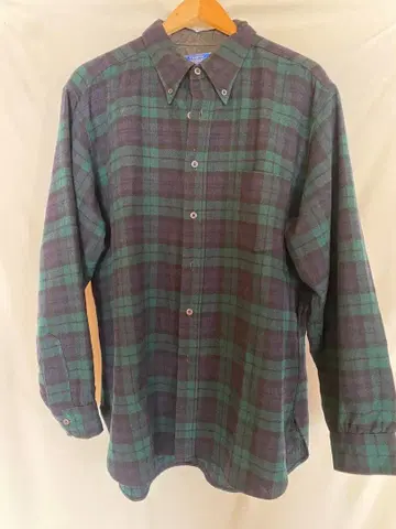 펜들턴 셔츠 그린 보라색 XL 80S